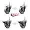 Service Caster 3 Inch Semi Steel 12 MM Threaded Stem Caster Set 2 Brakes SCC SCC-TS20S314-SSS-M1215-2-PLB-2 - alternate 3